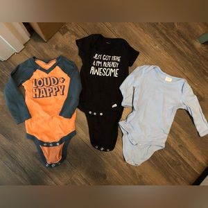 Bundle of infant onesies. Size 6 months
